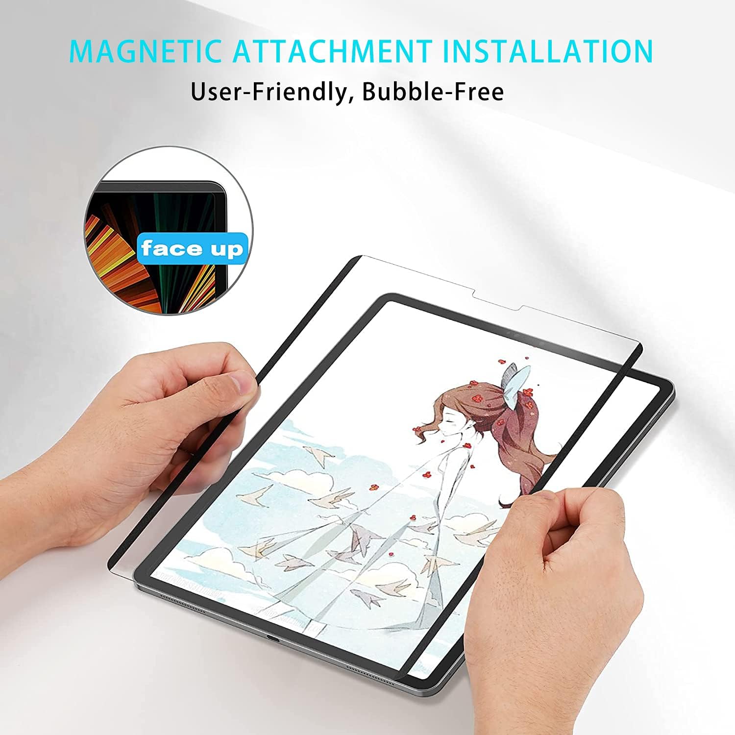 Buy For Ipad Pro 12 9 Inch Screen Protector Removable Magnetic Paper Feeling Screen Protector For Ipad Pro 12 9 Inch 5th 4th 3rd Generation 2021 2020 2018 Write And Draw Like On Paper