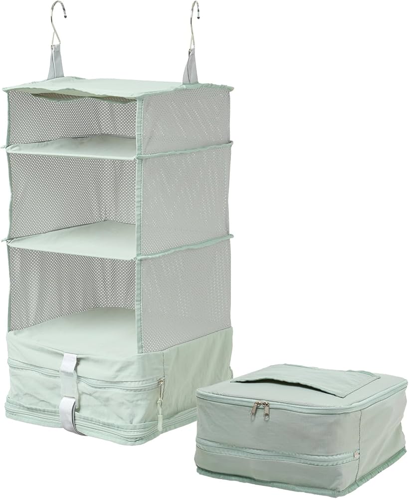 トラベルポーチ 吊り下げ収納 折り畳み 旅行 収納袋 コンパクト ベージュ L Amazon｜LilyFantasy トラベルポーチ 吊り下げ 吊り下げポーチ