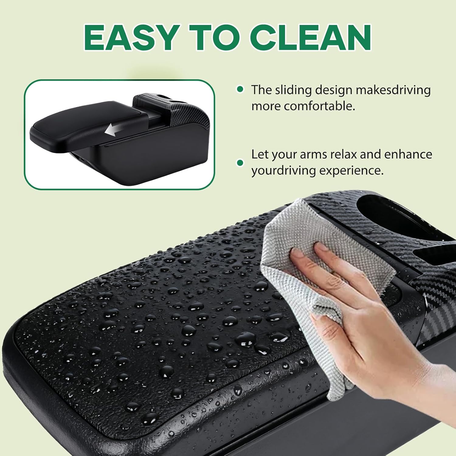 Armrest Compatible with Nissan NV200 Center Console Organizer Box Double Layer Style Usable for Elbow Support （Black Style）