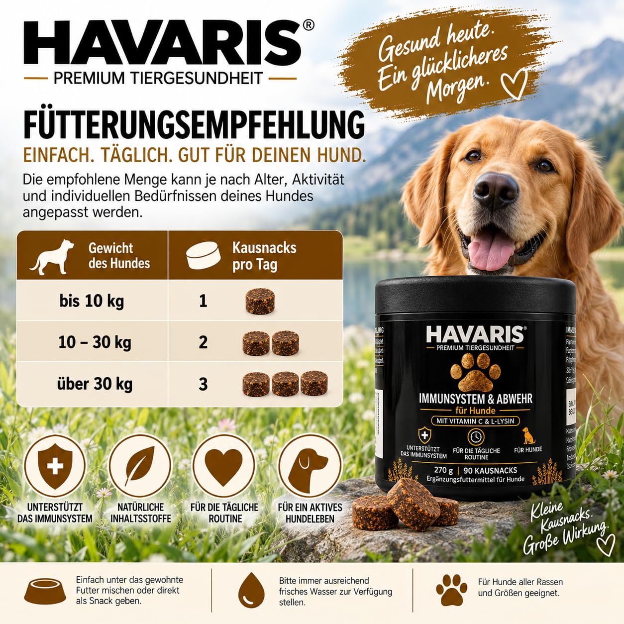 2er-Set für Hunde – Immunsystem & Abwehr + Haut & Fell – 2 x 90 Kausnacks