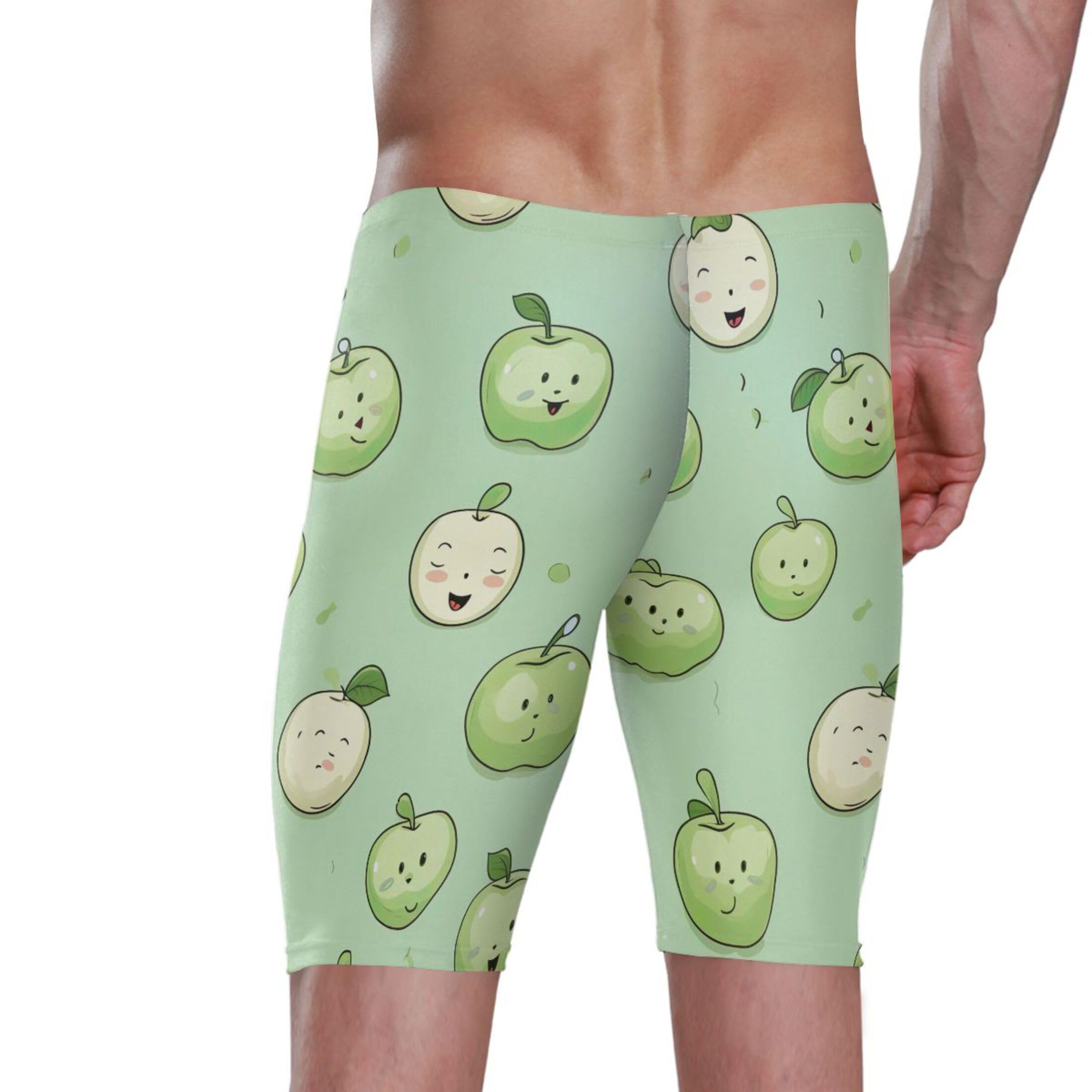 UMIRIKO Fruit Green Swim Jammers for Men Athletic Durable S B0402054