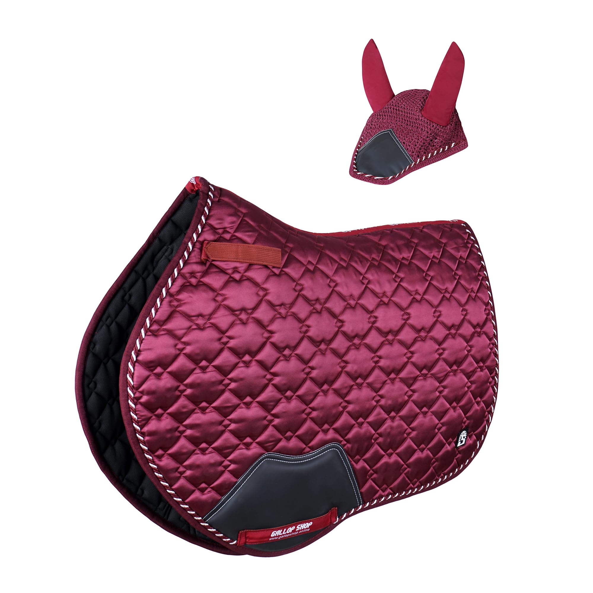 Close Contact Diamond Cut / Horse Pad / Horse Saddle Pad (Maroon, Full)