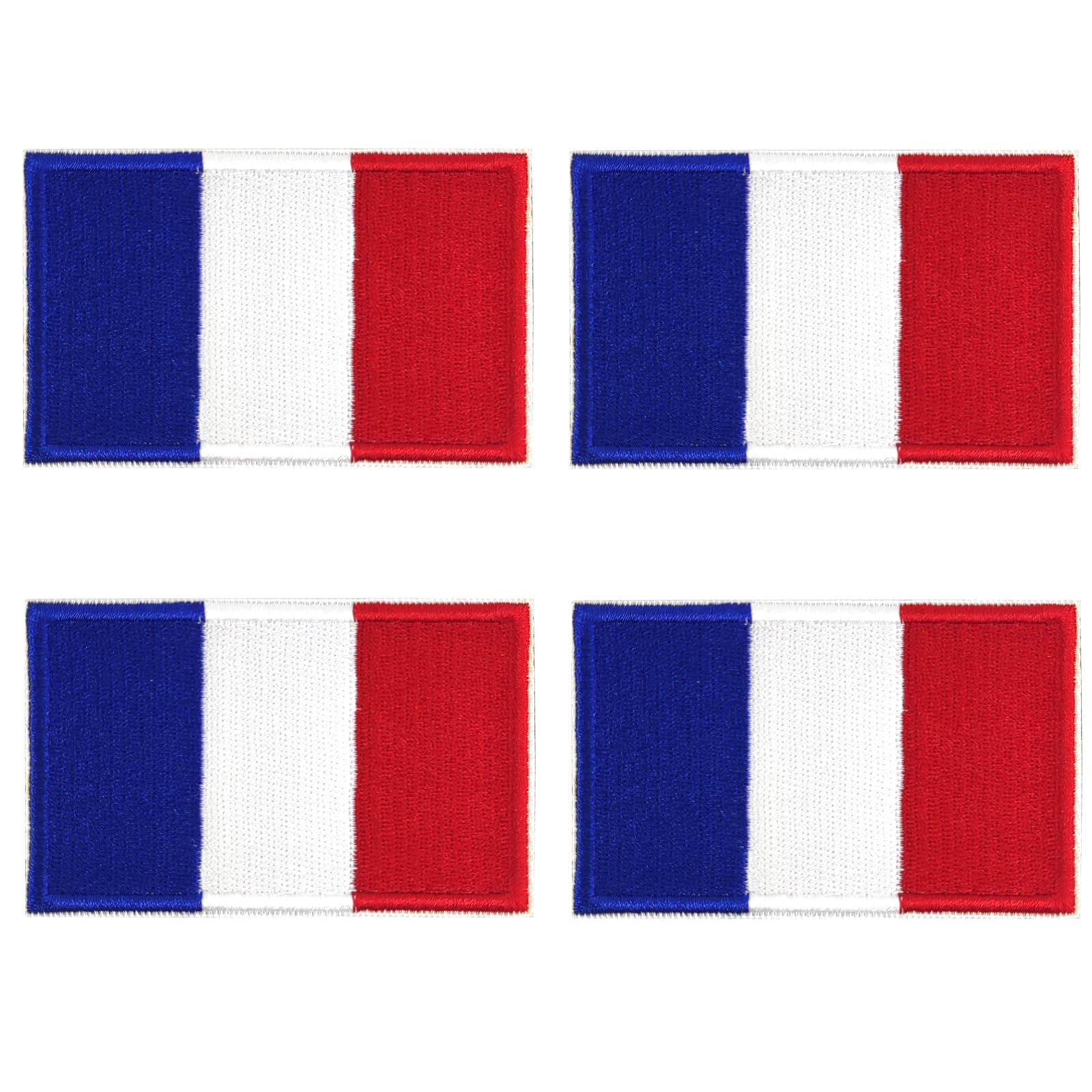 Patch France Brodé 8x5cm - Ecusson Drapeau à Coudre Ou Auto-Agrippant
