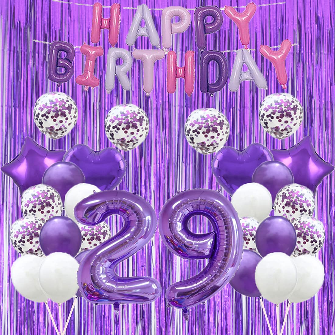 Amazon.com: 29th Birthday Balloon 29th Birthday Decorations Purple 