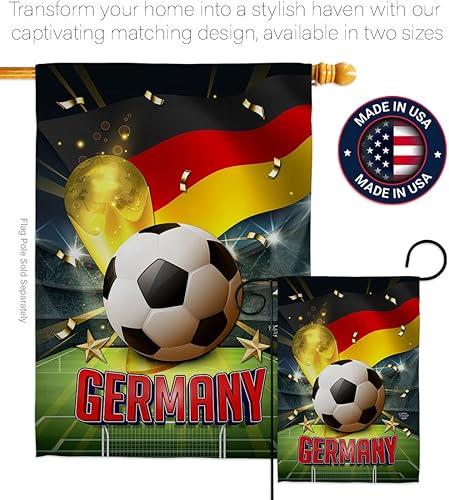 Miniatura 4 de Tapiz alemán de la Copa del Mundo, decoración del hogar, arte de pared, patio, césped, porche, habitación, pequeñas banderas al aire libre, letreros