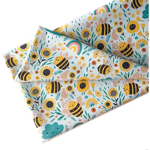 Cotton Fabric by The Yard for Sewing DIY Crafting Fashion Design Full Width cuttable 36 x 43inches (91x109cm) color005