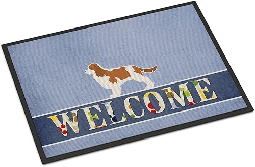 Caroline's Treasures BB5553MAT Cavalier King Charles Spaniel - Tapete de bienvenida para interiores o exteriores, 18 x 27 pulgadas, 27 pulgadas de