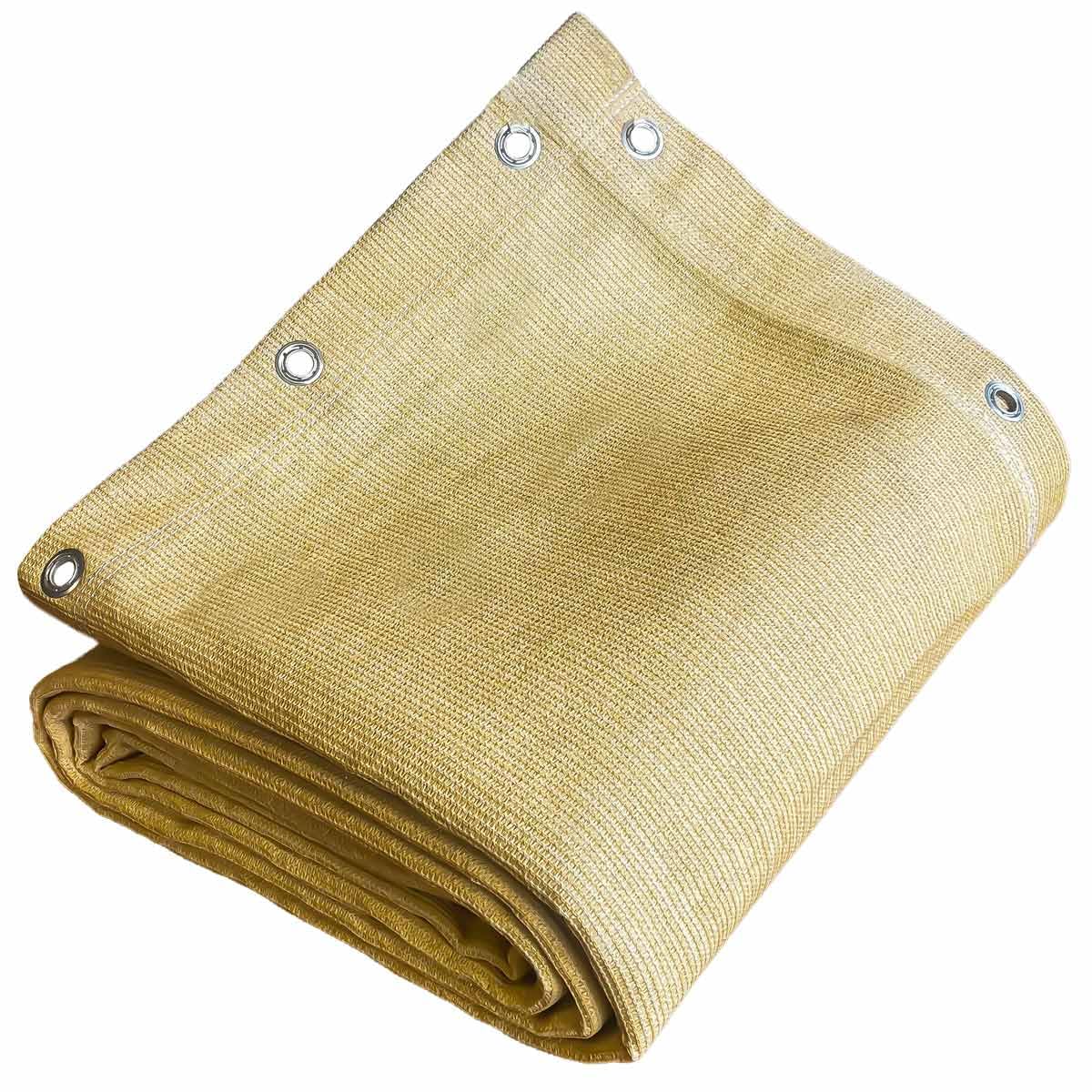 Tecplast Sichtschutznetz SandBeige 3x3 m - 5 Jahre Garantie FP320BV - Sichtschutz Netz für terrasse, Garten und Balkon