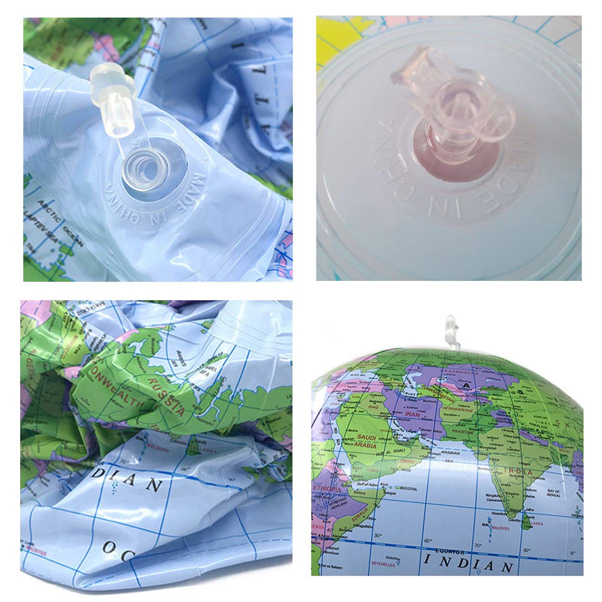 30CM Inflatable World Map Globe Balloon Beach Ball... – Vicedeal - View #2