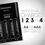 Panasonic KKJ17KHCA4A Eneloop Pro Individual Cell Battery Charger with 4 AA Ni-MH Rechargeable Batteries, 4-Pack