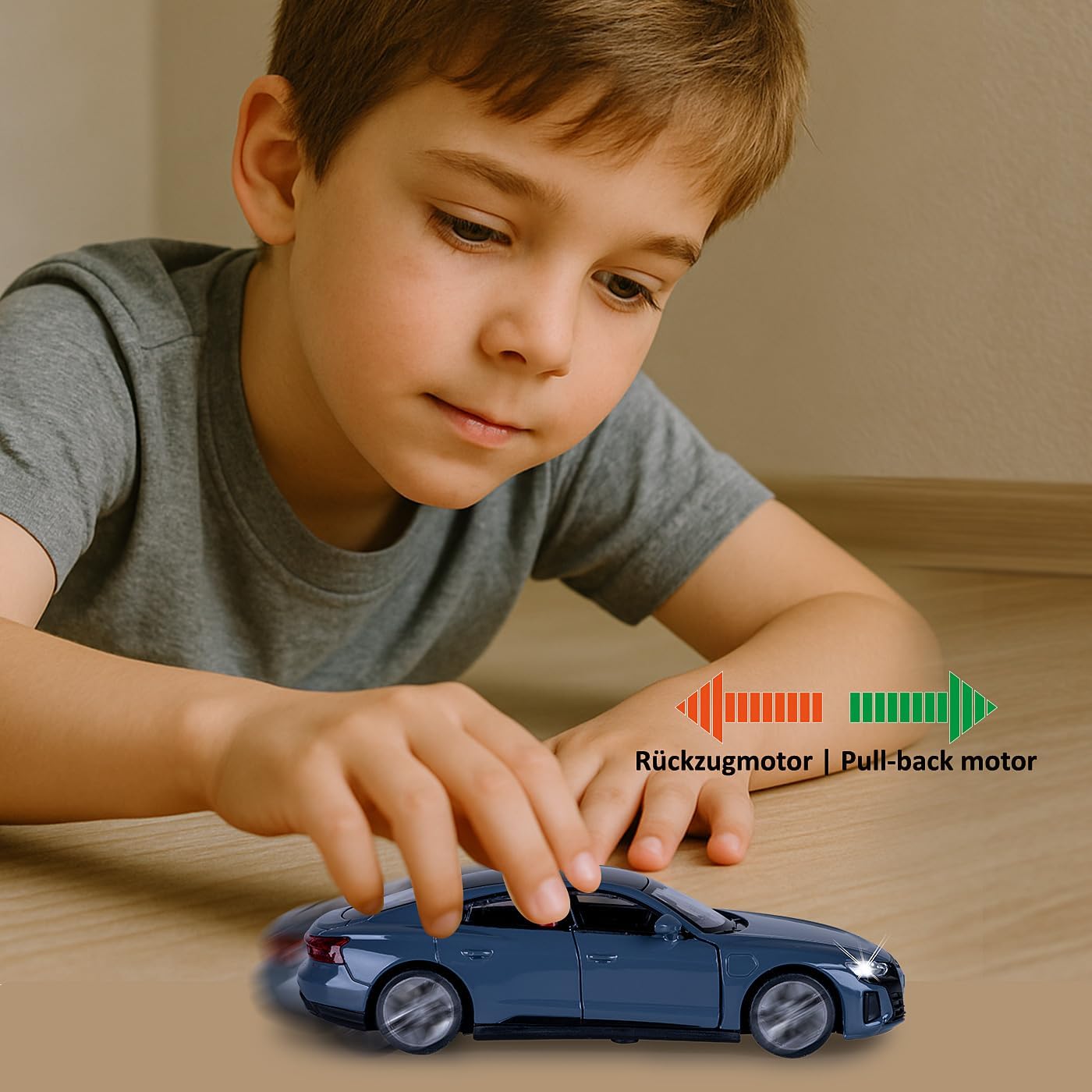 JAMARA 402606 Audi RS e-tron GT Diecast 1:36 with Button Cell - Miniature Toy for Children, Gift for Children, Doors Manual Opening/Closing