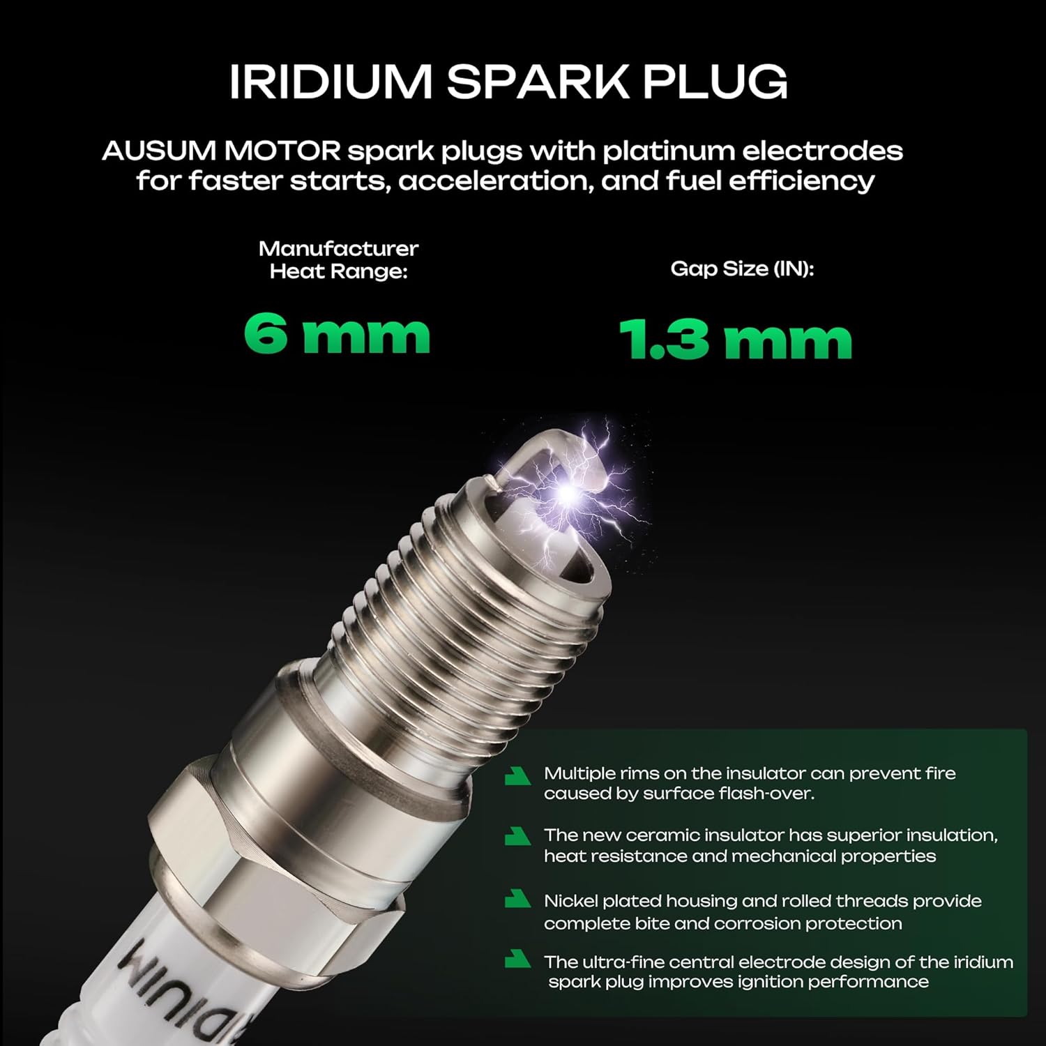 Ignition Coil Packs DG508 & Iridium Spark Plugs SP493 Fit for Ford F150 Crown Victoria E150 E250 Explorer Expedition & Mercury & Lincoln