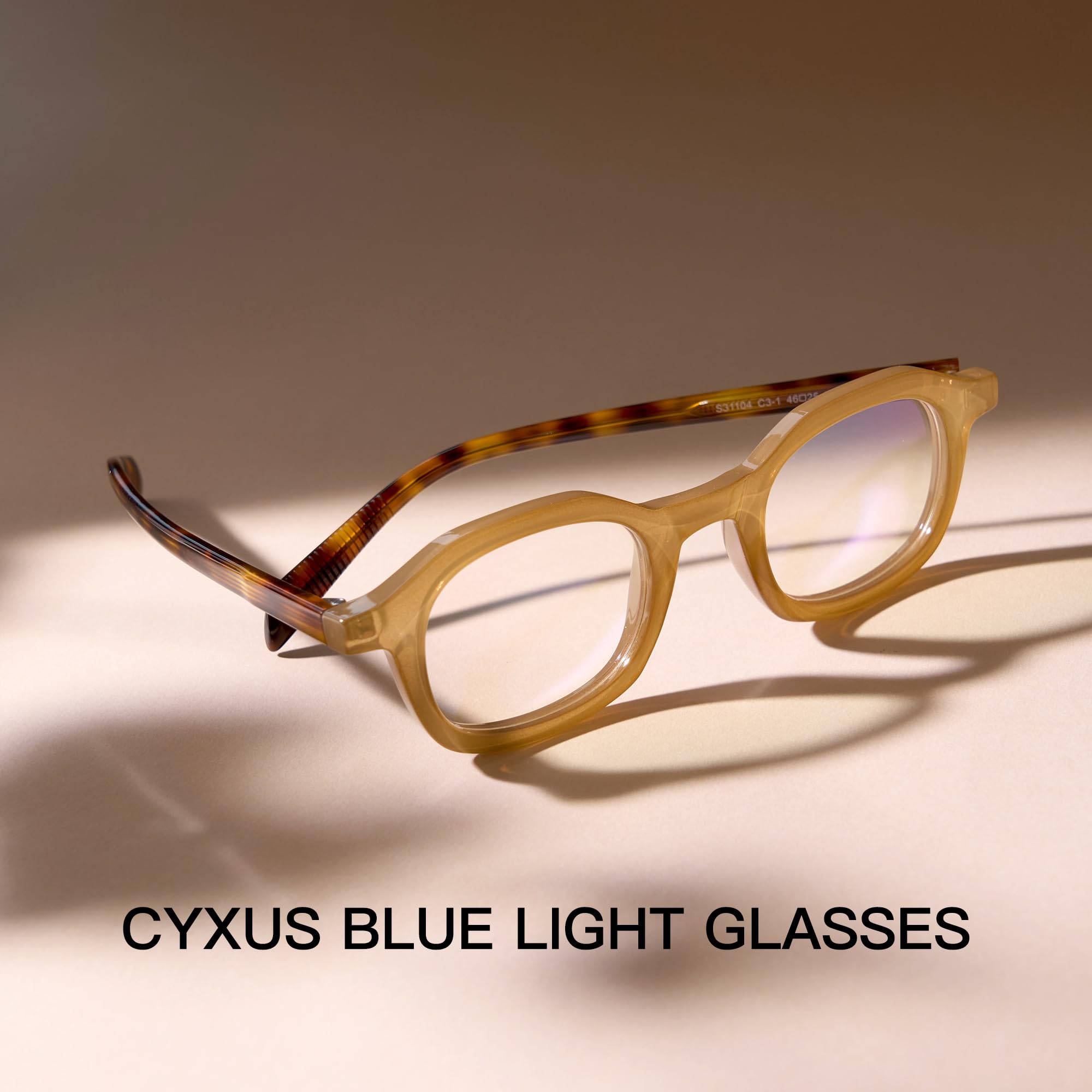 Cyxus Occhiali Luce Blu Uomo Donna Leggero Occhiali Da Computer Retrò Occhiali Anti Mal di Testa Affaticamento Degli Occhi 8559