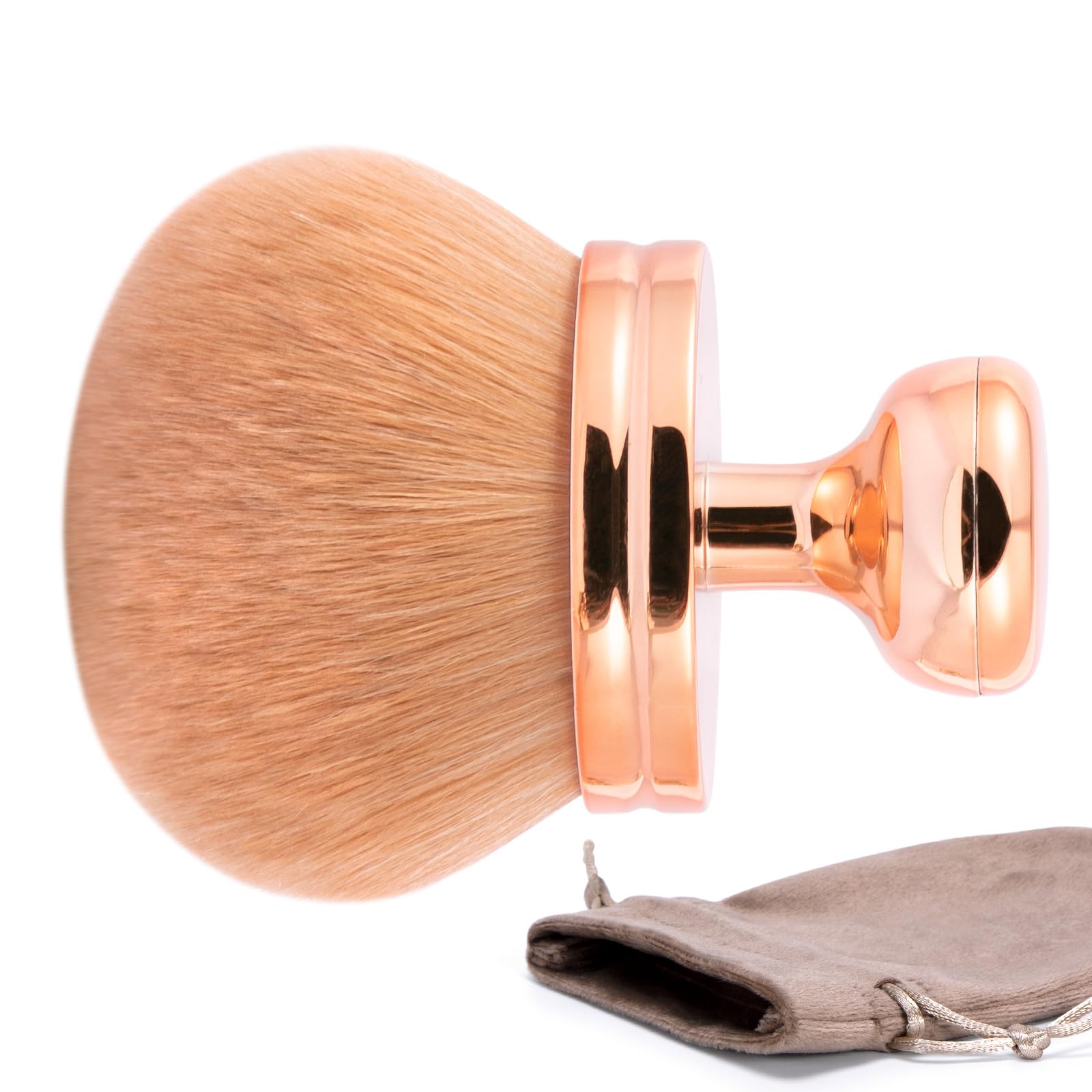 UNIMEIX Extra Large Body Makup Brush for Self Tanner with Drawstring Bag, 3.0 Inch Blend and Blur Body Sunscreen Applicator for Face, Legs, Body,