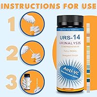 Vista 5 de Tiras de prueba URS para análisis de orina y detección de leucocitos y nitritos (UTI) - para uso de venta libre Leucocitos y nitritos