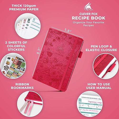 Vista 21 de Clever Fox cuaderno de recetas A5 Gris