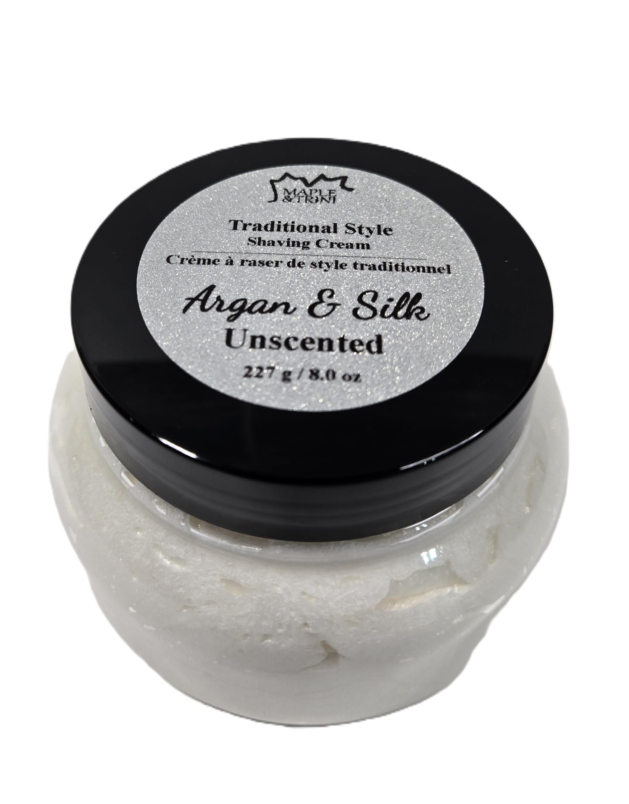 Shaving Cream: Argan & Silk - Lavender (Handcrafted in Canada) (Unscented)