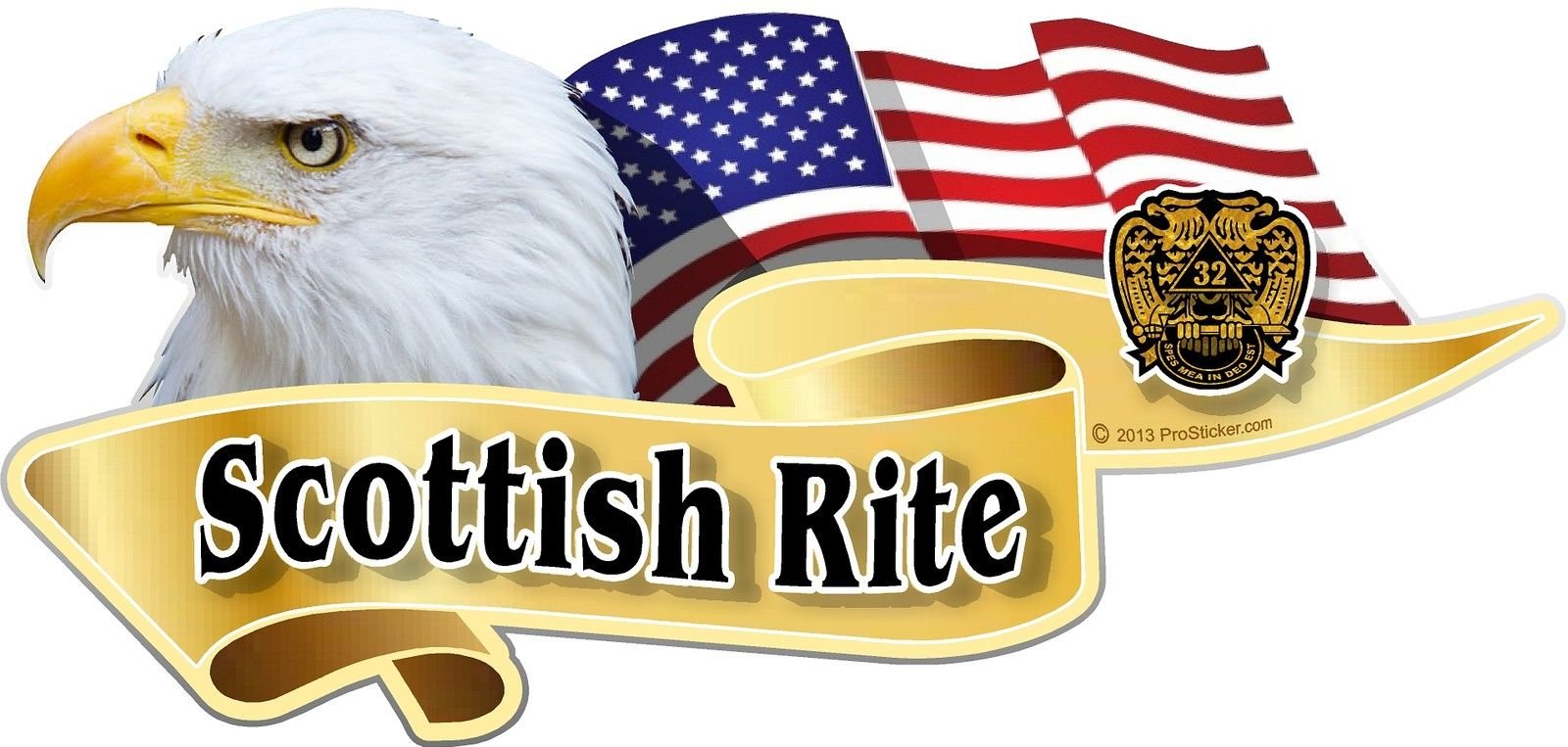 ProSticker 906.2M (One Pair) 2\" X 4\" American Pride Series In God...