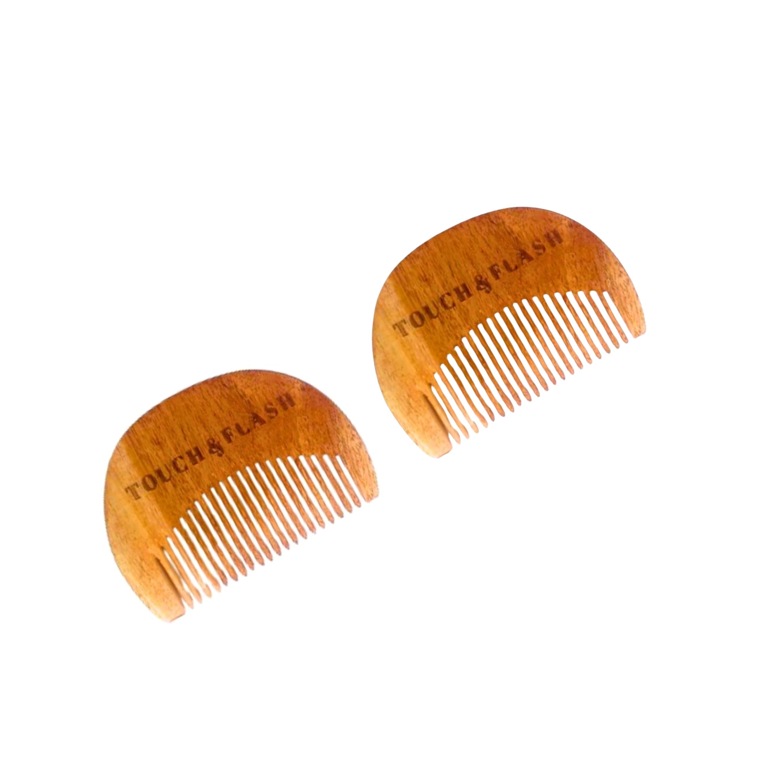 Wooden Beard Comb, Dual Action Fine & Coarse Teeth Reduce Snagging, Beard Hair Damage and Ingrown Hairs