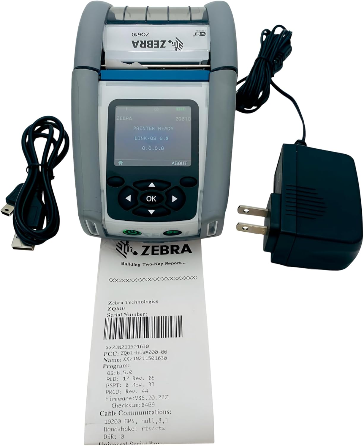 Zebra ZQ610 203dpi Mono Direct Thermal Bluetooth Label Printer ZQ61-HUWA000-00 (Renewed)