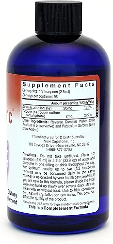 Miniatura 2 de RnA ReSet Pico Zinc Plus - Suplemento líquido de zinc y cobre, solución mineral pico-iónica, 8.1 onzas líquidas (paquete de 1)