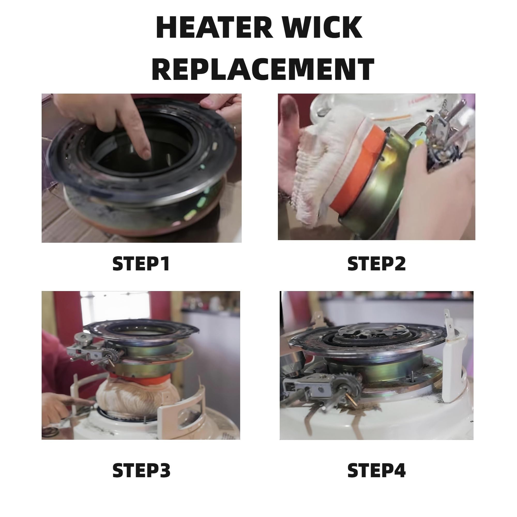 Homoviko 32225 Wicks 2Pcs for Kero World KW-24C DuraHeat DH-2300 Dyna-GLO CV-2300 and RMC-95C Envirotemp CV-2300 Keroheat CV-2300 Heater Replacement Wick White