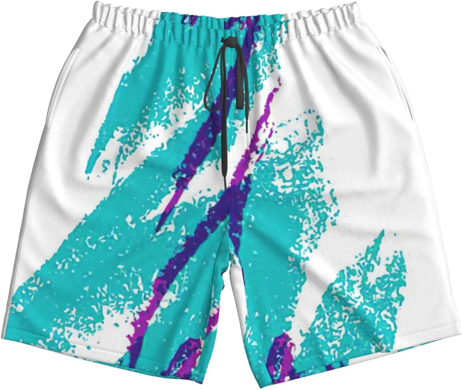 WURTON 90's Cup Design Print Men's Swim Trunks Quick Dry Beach Shorts with Pockets Lining Swimwear Bathing Shorts - Image 7