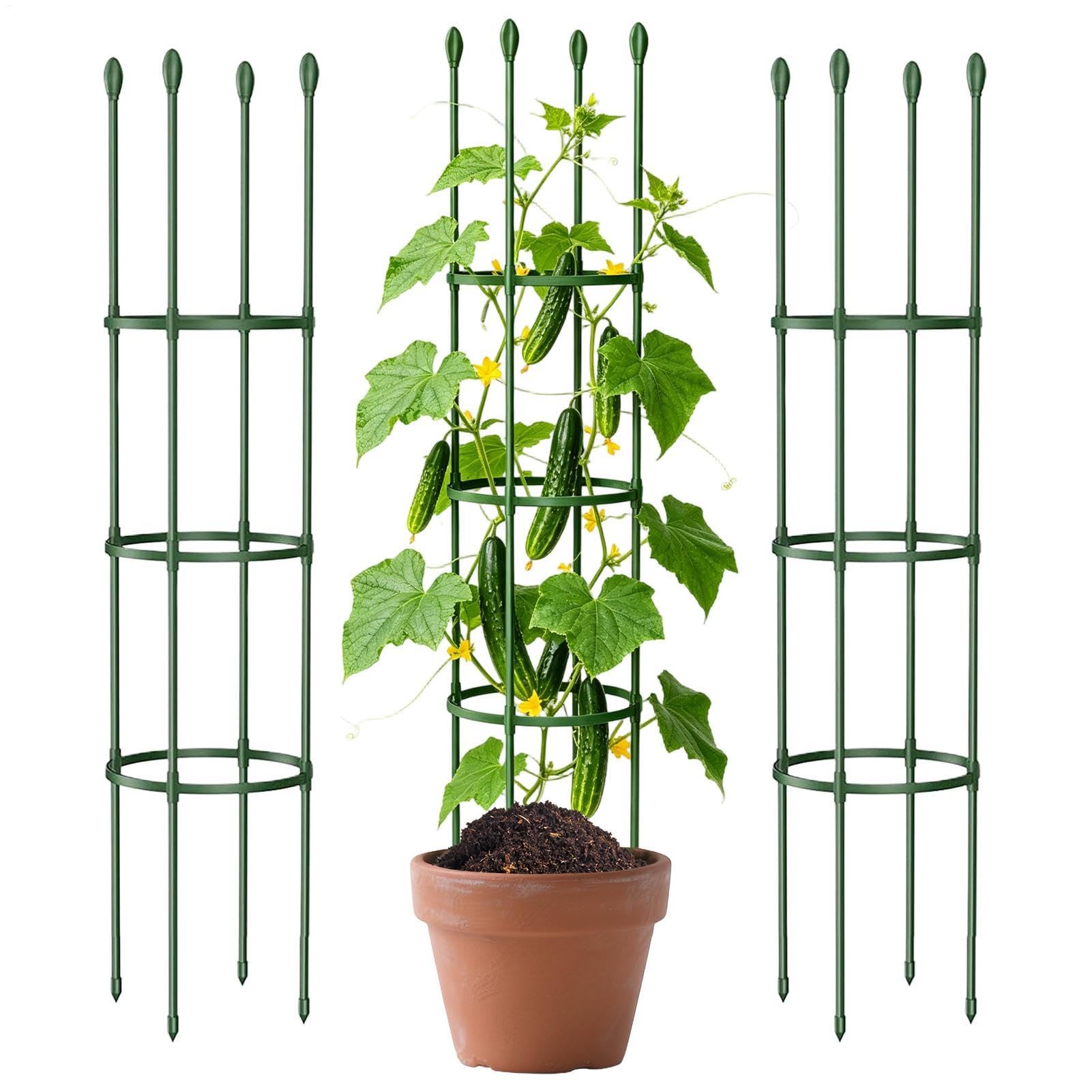 Generisch Tomatenkäfige – verstellbare, erweiterbare, robuste Pflanzenstütze, Tomaten-Pflanzkäfig-Gartenpfähle | Für Außenterrasse, Balkon, Hinterhof, Gewächshaus, Gartenarbeit, Blumen, Paprika