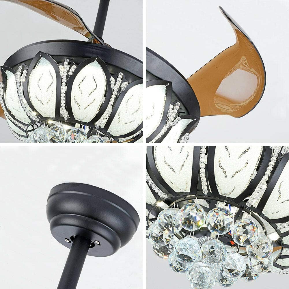 Buу 1 gеt 1 Invisible Ceiling Fan Light with Remote Control Retractable Blades Crystal Chandelier Fan Light for Livingroom Bedroom Home (42 inch) Onе-Dау Sаlе: Uр tо 60% оƒƒ Invisible Ceiling Fan Light with Remote Control Retractable Blades Crystal Chandelier Fan Light for Livingroom Bedroom Home (42 inch)