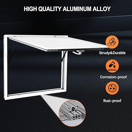 Miniatura 4 de Ventana de concesión para camiones de comida de 48 x 36 pulgadas, suministros y equipos de camiones de alimentos, ventana de camión de alimentos,