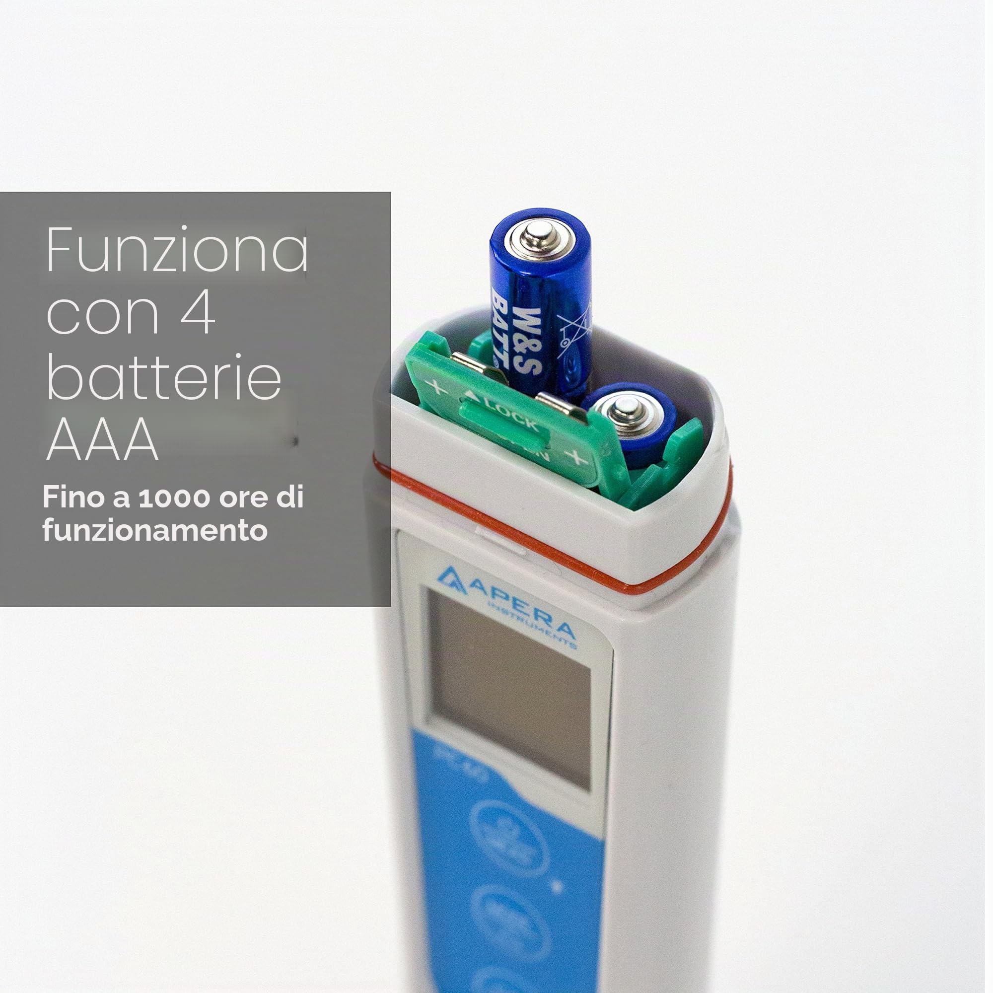 Apera Instruments EC60 Premium conduttimetro (± 1% di precisione, EC/TDS/salinità misurazione, elettrodo BPB sostituibile, impermeabile, indicatore della temperatura)