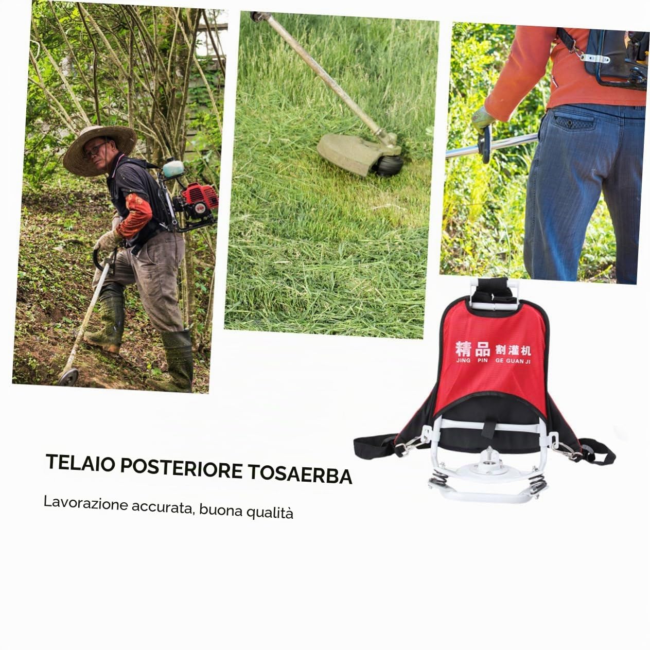 Sosoport Telaio Zaino Decespugliatore in Ferro Robusto 1 Pezzo | Uso in Giardino e Casa, Sostegno Saldo, Facile da Riporre Dopo L’Uso Quotidiano, Struttura Stabile
