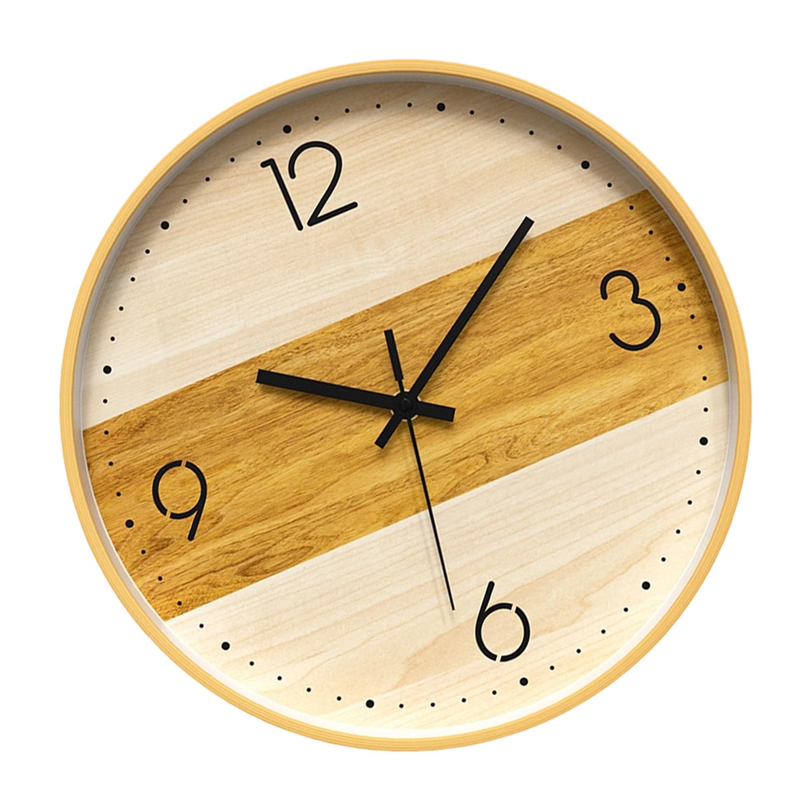 Piceioep Decorative Wall Clock, Silents Battery Operated Wall Clock Silents None Ticking Clocks Sweeps Movements Easy to Read Battery Operated Clocks