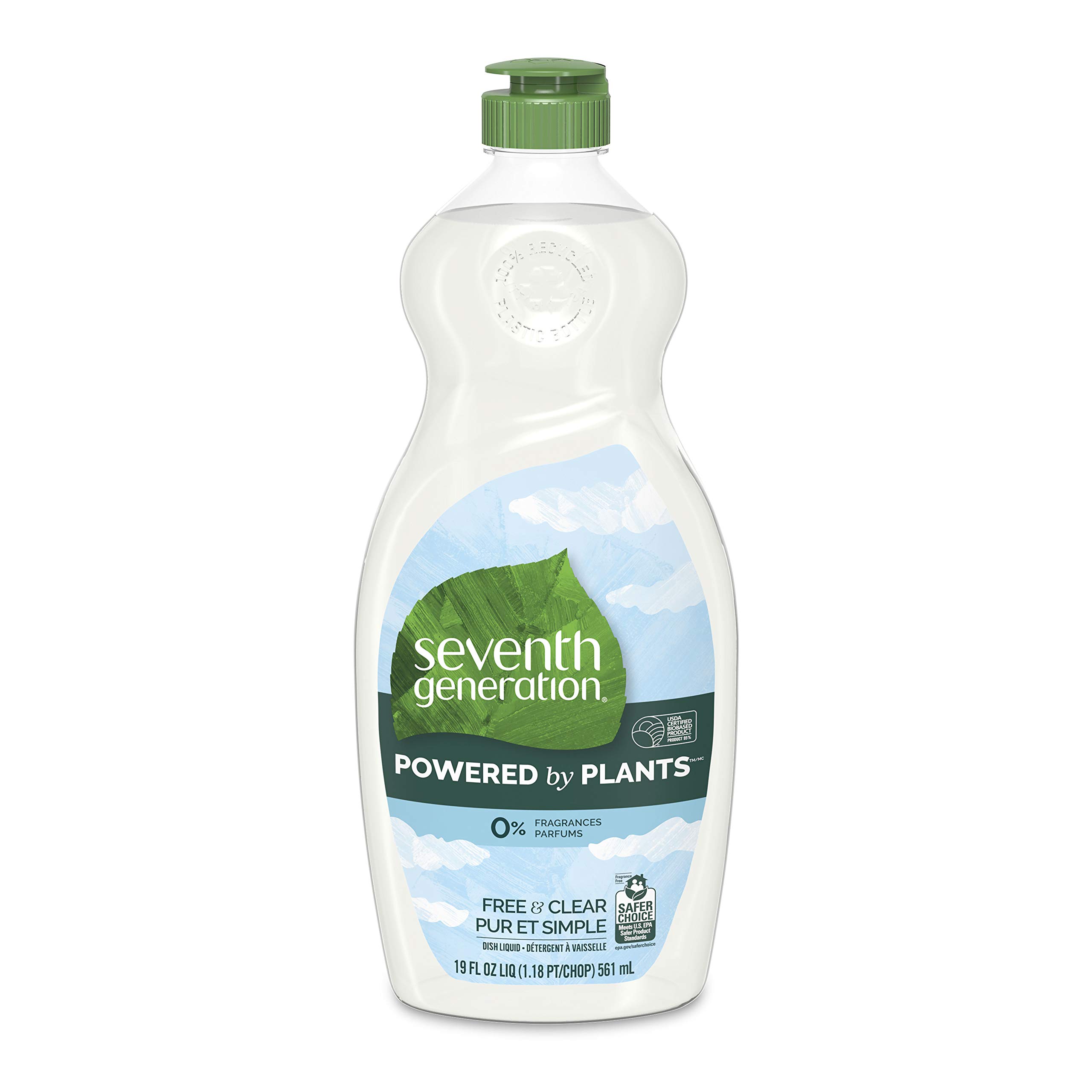 Seventh Generation Dish Liquid Soap Free & Clear liquid soap Pack of 6 Dishwashing Soap Dish Soap for sensitive skin 19 oz