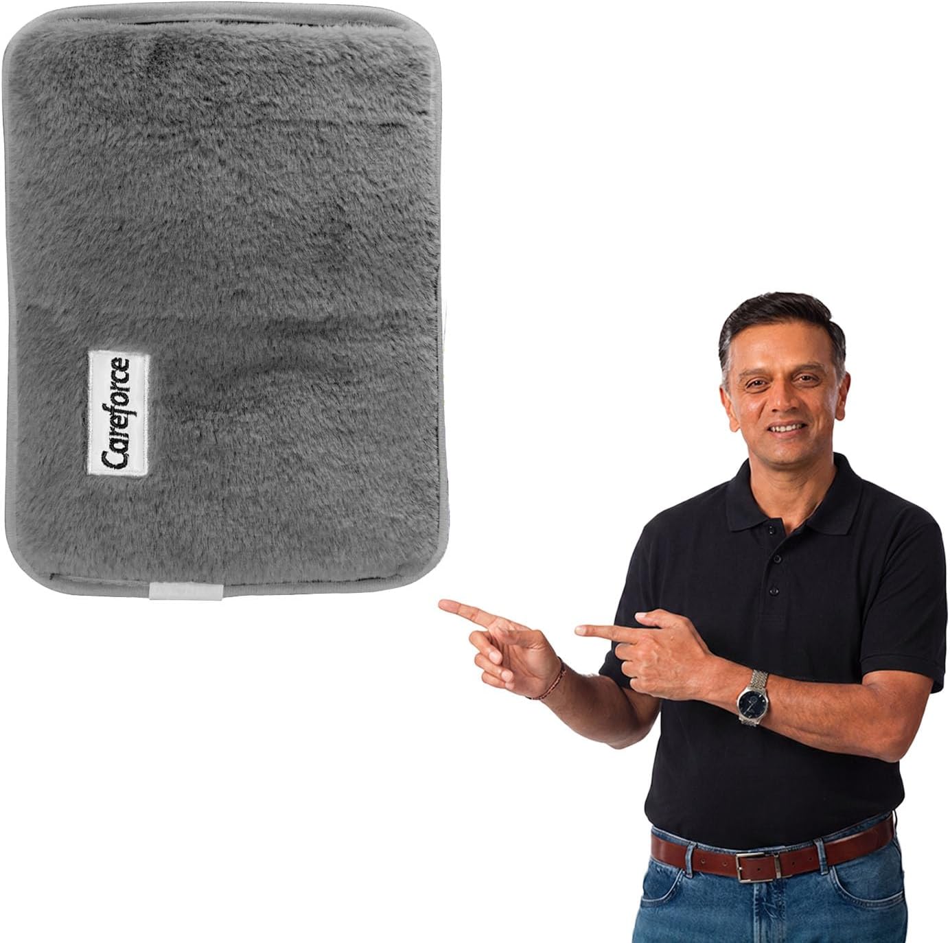 Careforce Electric Hot Water Bag for Pain Relief Heat Pack Heating Pad for Periods Cramps, Muscle Aches Hand Warmer for Shoulder, Back, Neck and Full Body Relief - Grey