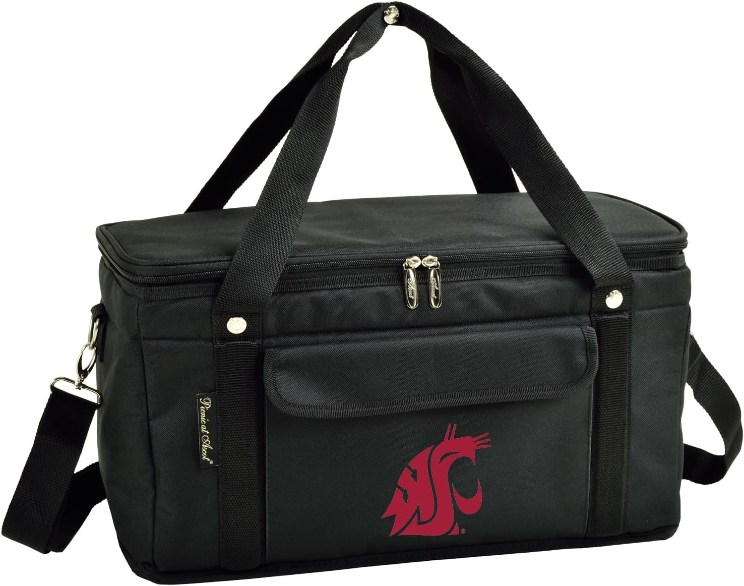 Washington State Cougars Licensed 42 Can Capacity Semi Rigid Collapsible Leakproof Cooler- Designed & Quality Approved in The USA