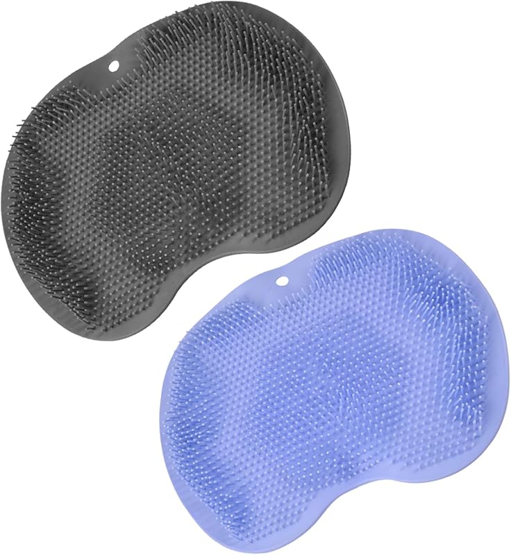 Escova de silicone para pés e corpo SEPZFTT com ventosas antiderrapantes, pacote com 2