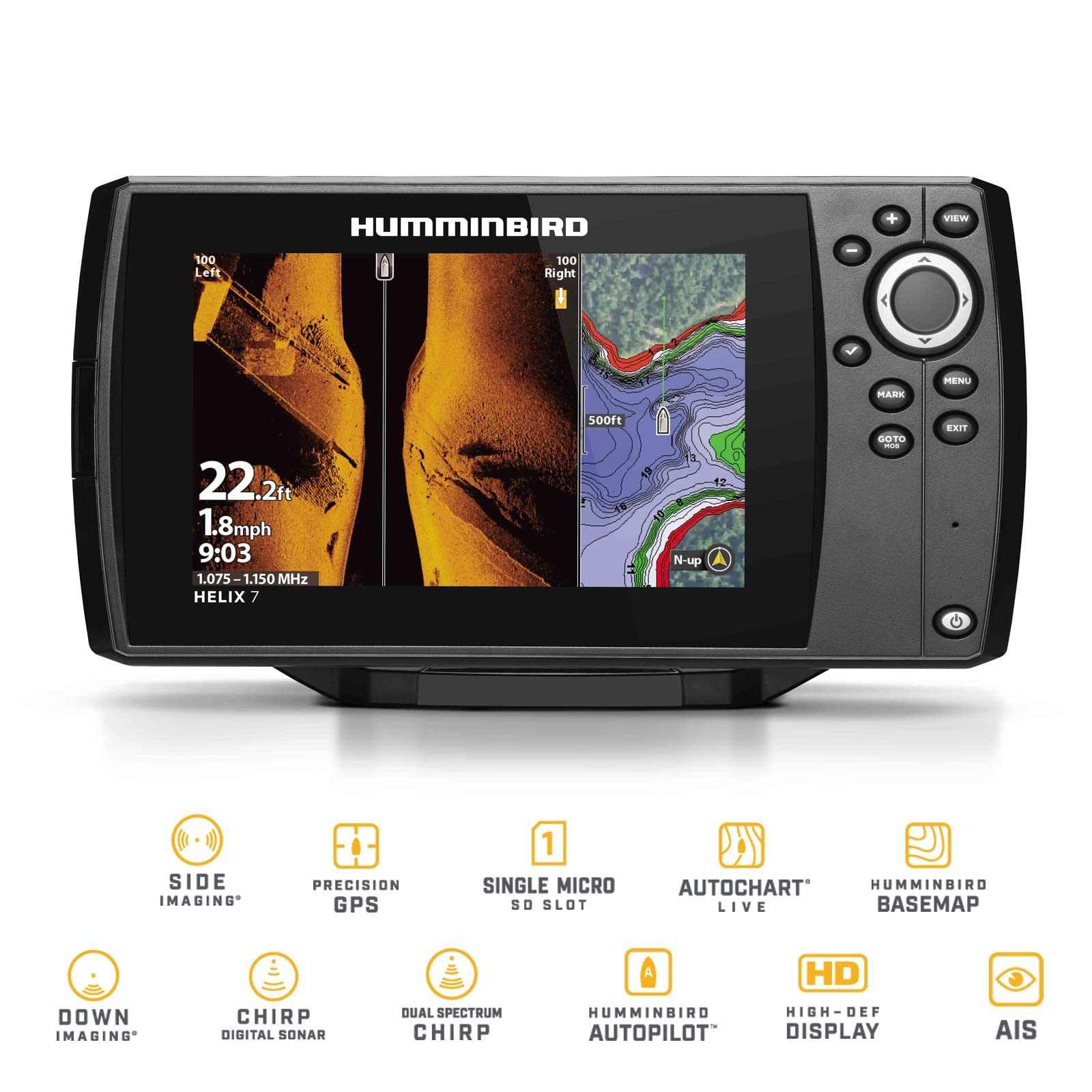 HUMMINBIRD Unisex Adult NS-853 Helix 7 Chirp SI GPS G4, Multicoloured, Standard