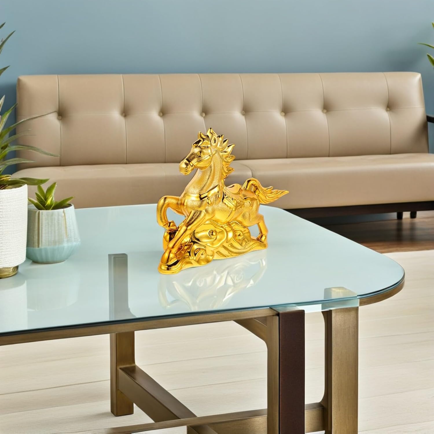 TOYANDONA Ceramic Horse Money Bank 2026 Zodiac Piggy Bank for Home Decor Wealth Success Horse Figurine