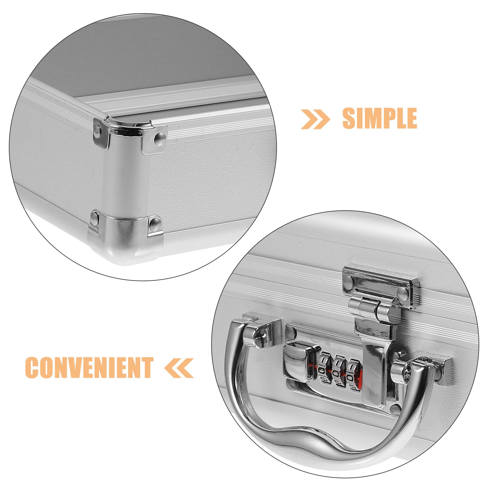 INOOMP Valigetta 24 Ore in Lega di Alluminio Manico e Design a Combinazione, Custodia Rigida per Protezione Superiore e Organizzatore di Strumenti per Negozi e Attività Outdoor