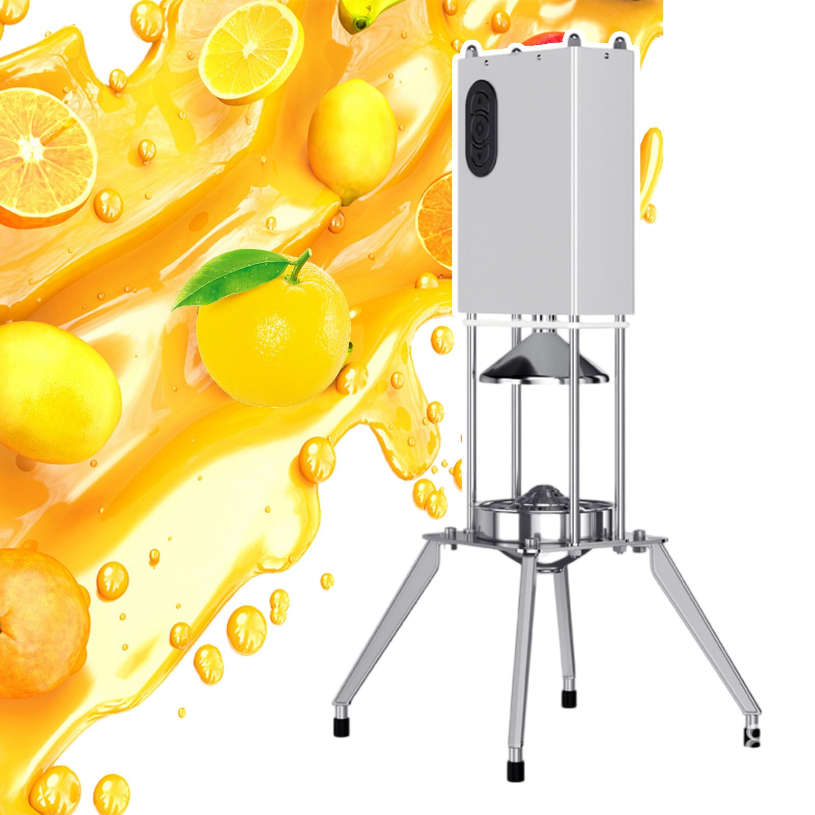 Exprimidor eléctrico de 58w - Exprimidor Profesional de Zumo de Naranja para Uso Comercial y doméstico, extrae eficazmente el Zumo de pomelos, Naranjas y Limones.