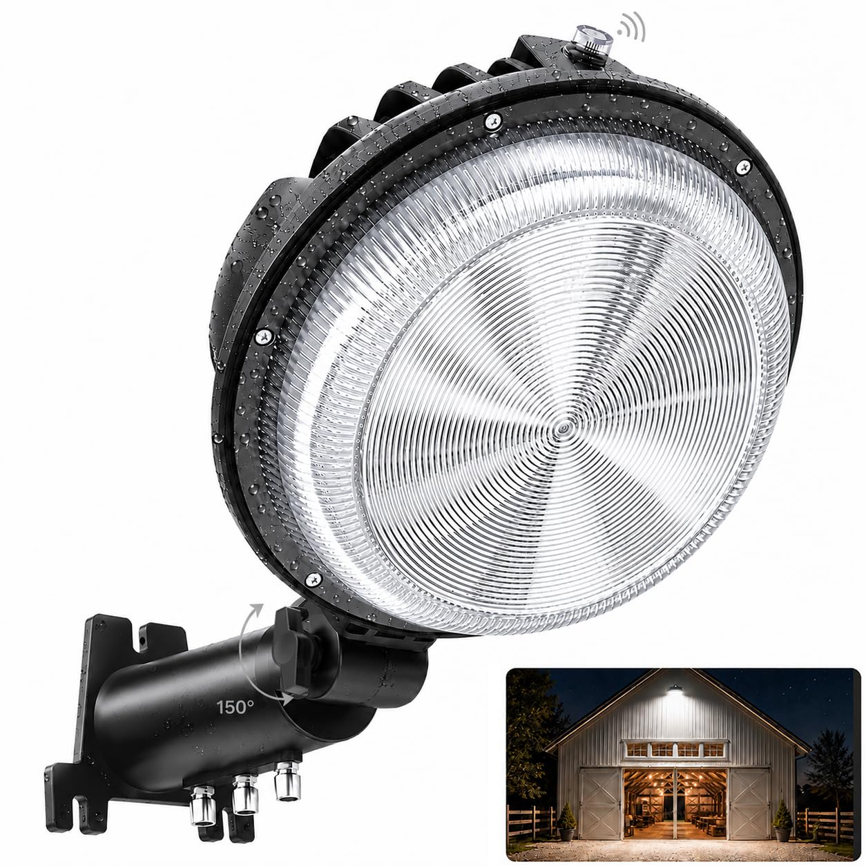 MOONTIP LED Barn Light, 200W 20000LM Dusk to Dawn, 120VAC