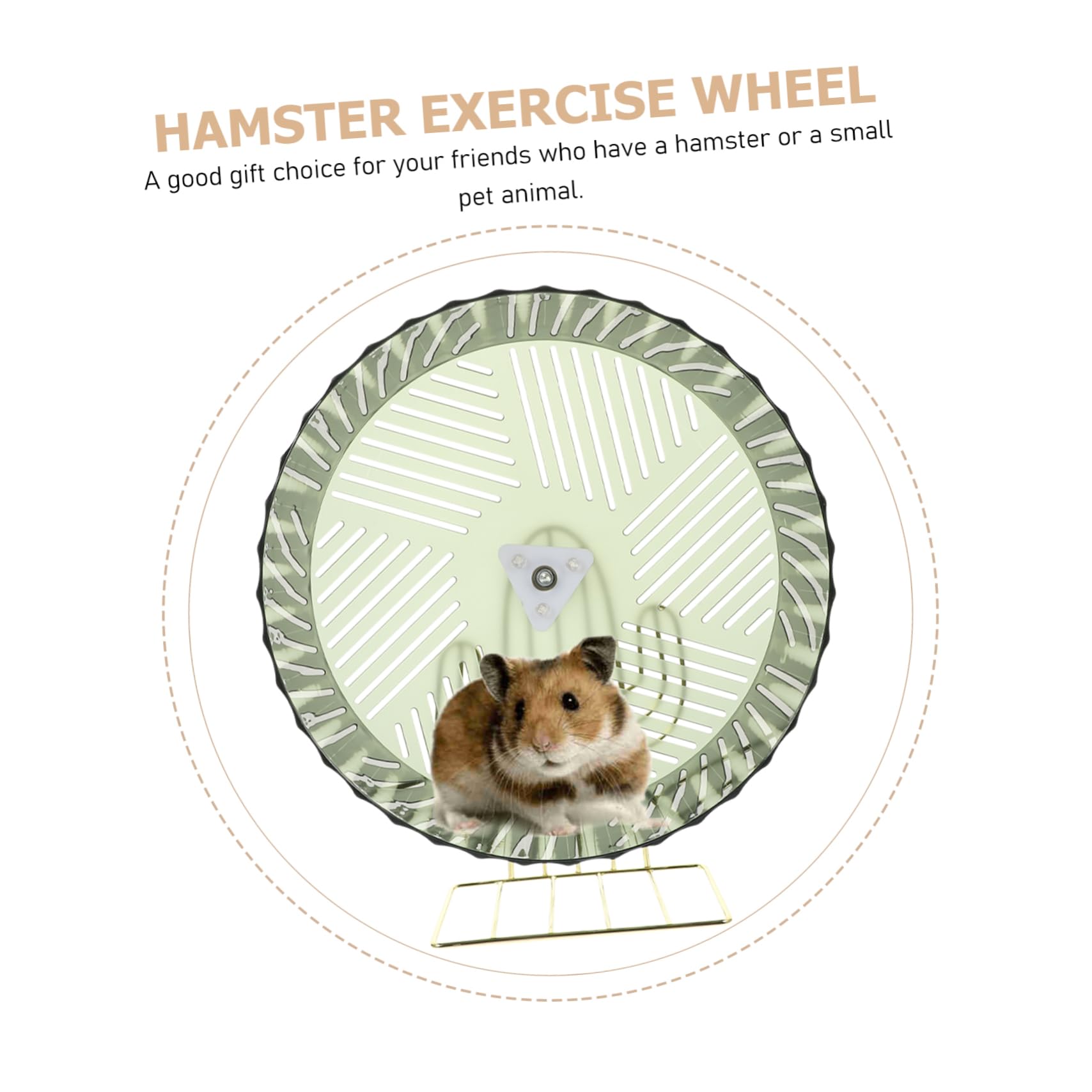 WOONEKY Roue de Hamster Domestique Silencieuse Base Stable en Plastique et Alliage, Accessoires pour Chinchillas et Hérissons, pour Hamster Cage et Sports d'animaux