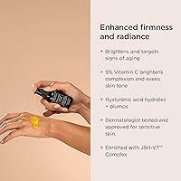Vista 3 de JSHealth Suero de vitamina C para la cara, suero de ácido hialurónico iluminador, suero facial con vitamina C antienvejecimiento, suero facial