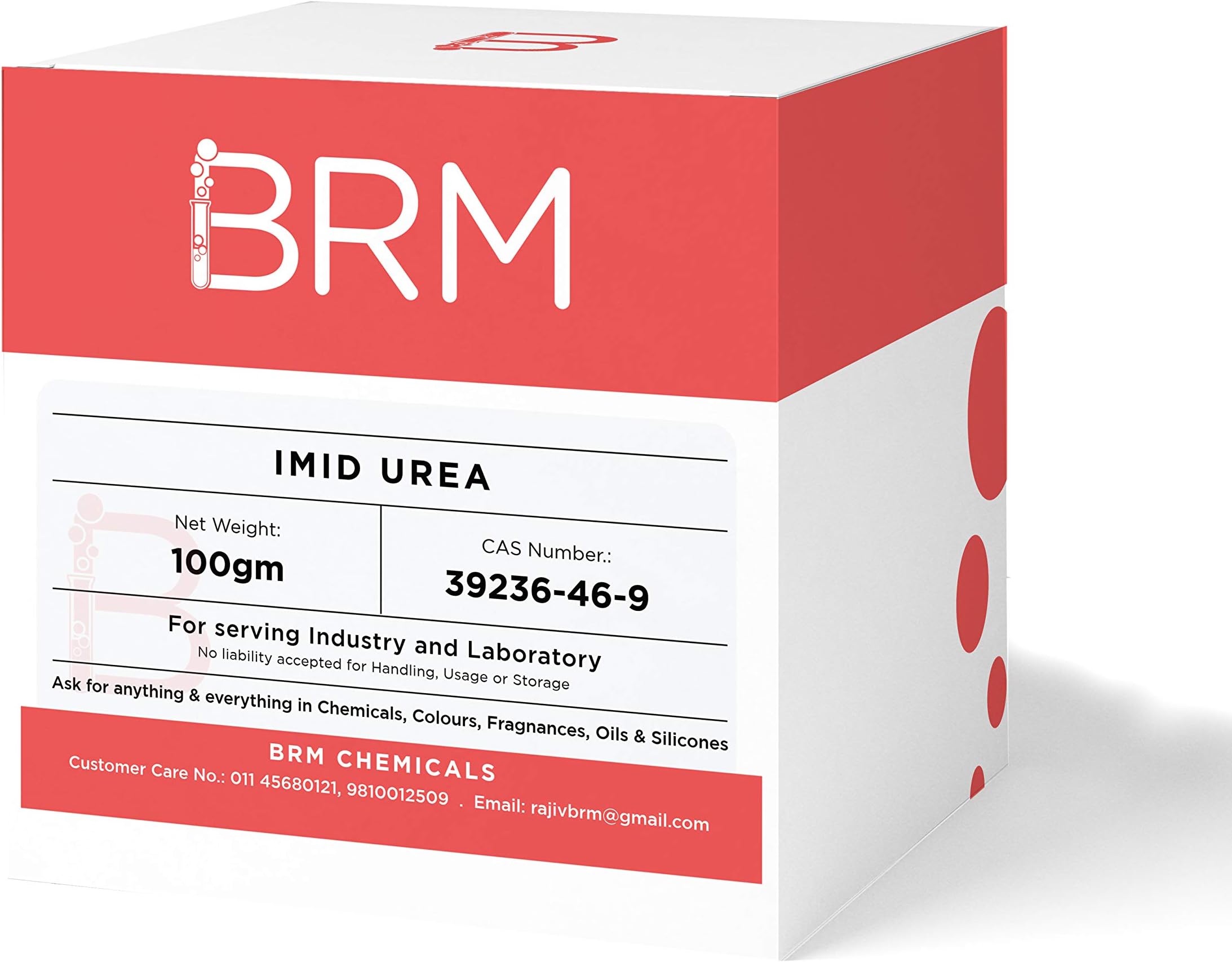 BRM Chemicals Imid Urea Powder - Imidazolidinyl Urea - 100 Grams For Facemask, DIY Beauty Products, Make Up, Cosmetics, Soap Making & Personal Care For Face, Hair, Body