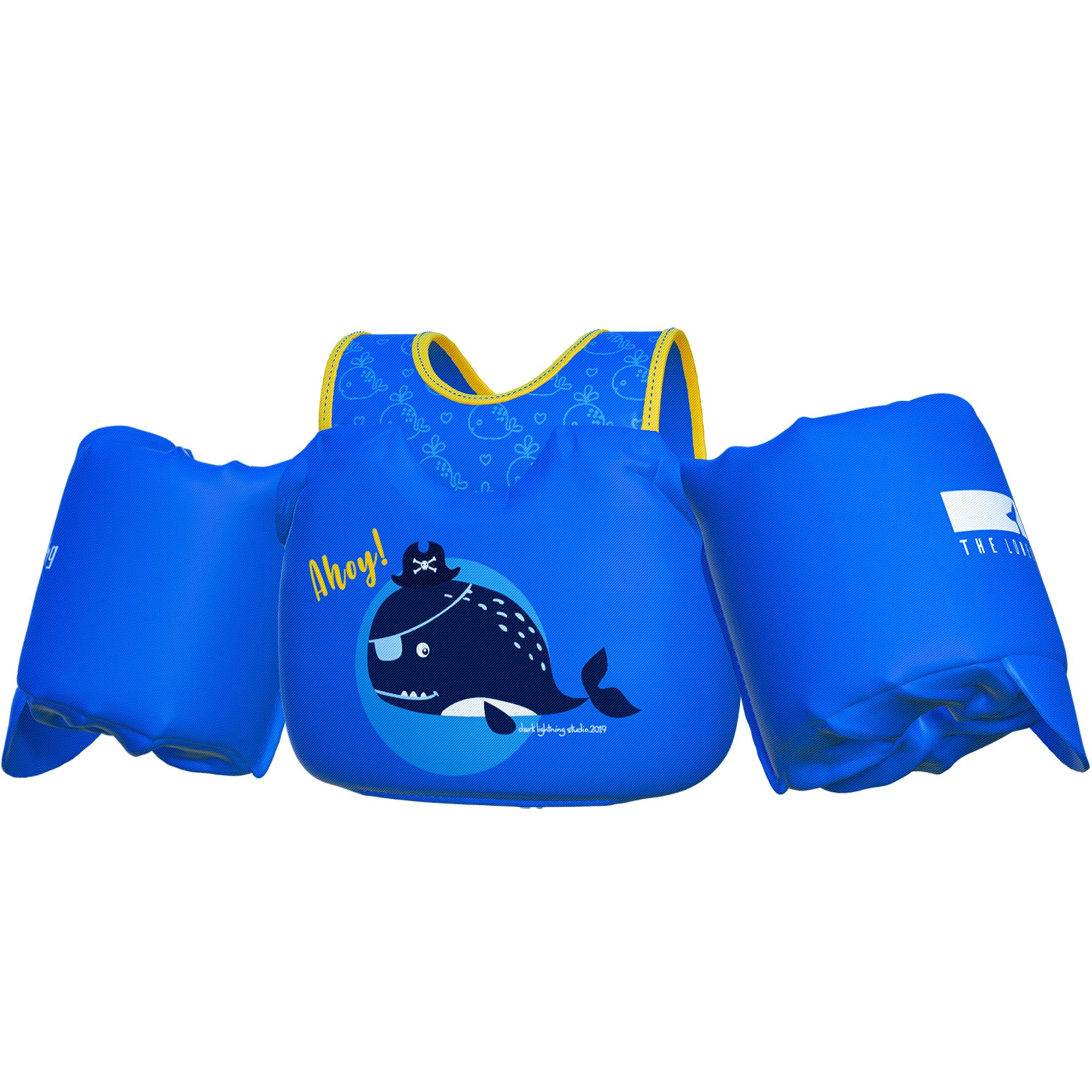 Dark Lightning Toddler Swim Vest for Kids Ages 2-7, Kids Pool Floaties with Arm Wings, USCG Approved Life Jacket for Boys Girls, 33-55 lbs