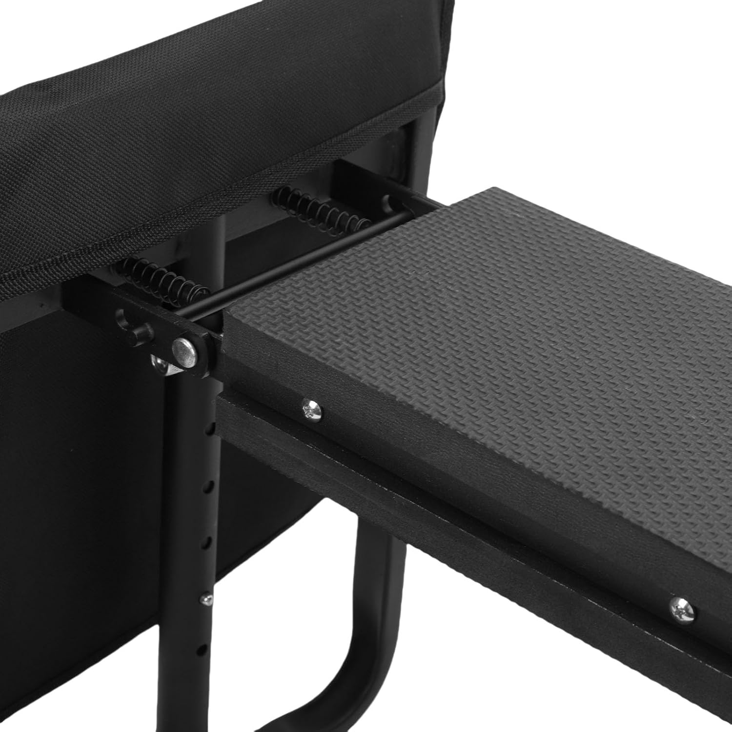 Garden Kneeler Seat, Height Adjustable Foldable Stool with 2 Spacious Tool Bags, for Gardening Camping Picnics (Black)