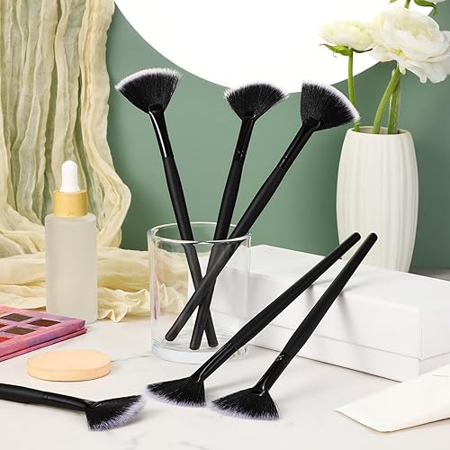 Miniatura 25 de Maitys 6 pinceles de máscara de abanico, herramientas aplicadoras de máscara facial con ventilador suave, brochas de maquillaje, herramientas