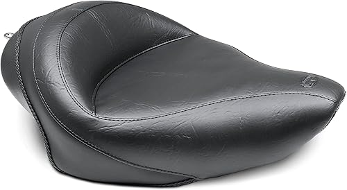 Mustang Motorcycle Seats 76148 Asiento individual Touring ancho para Harley-Davidson Sportster 2004-'21, original, negro