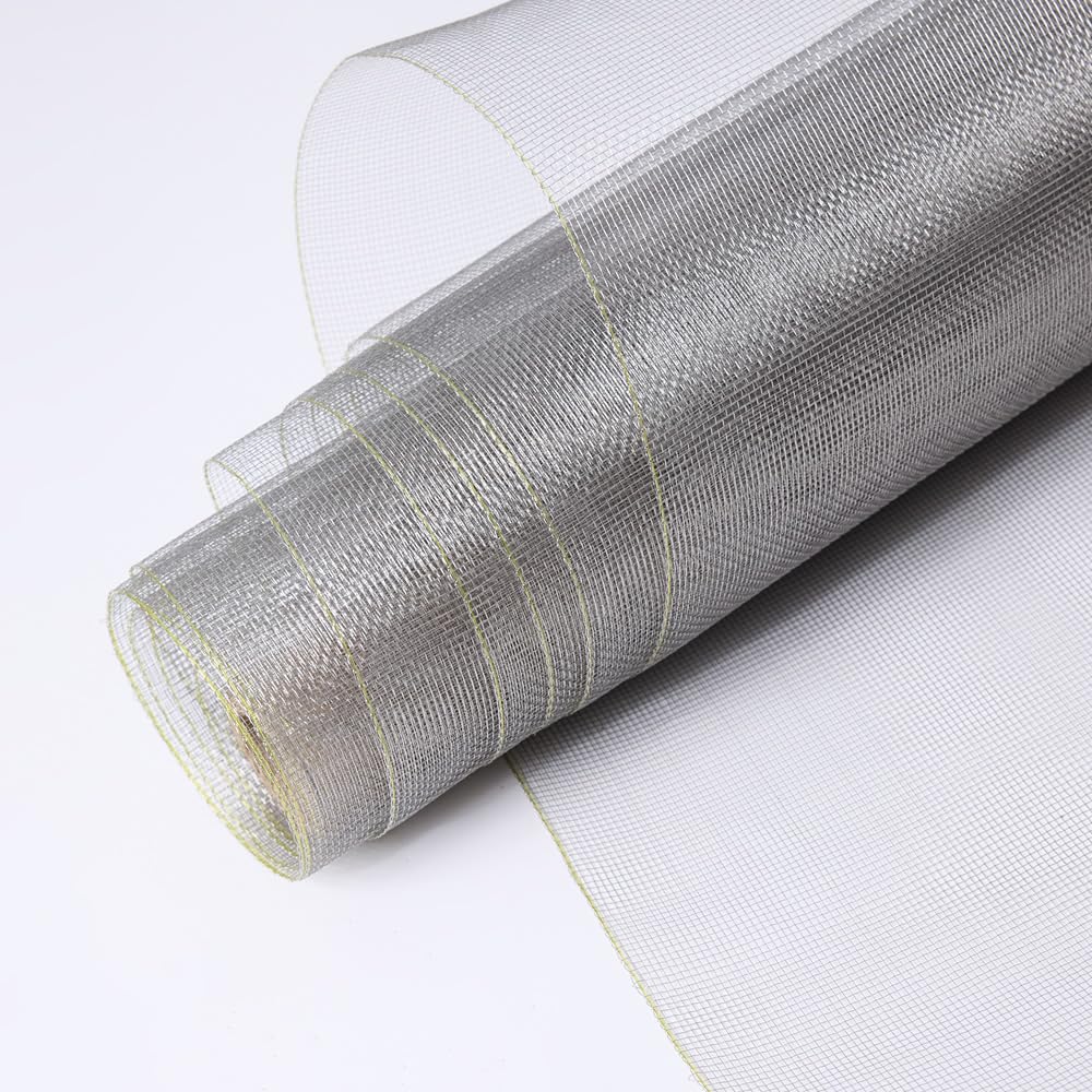 304 Stainless Steel Mesh Screen 70X600cm, 1.5mm Hole Metal Net Sheet for Window and Door, Non-Corrosive and Non-Rusting, Easy to Cut and Install, 1 Roll (22 Mesh)